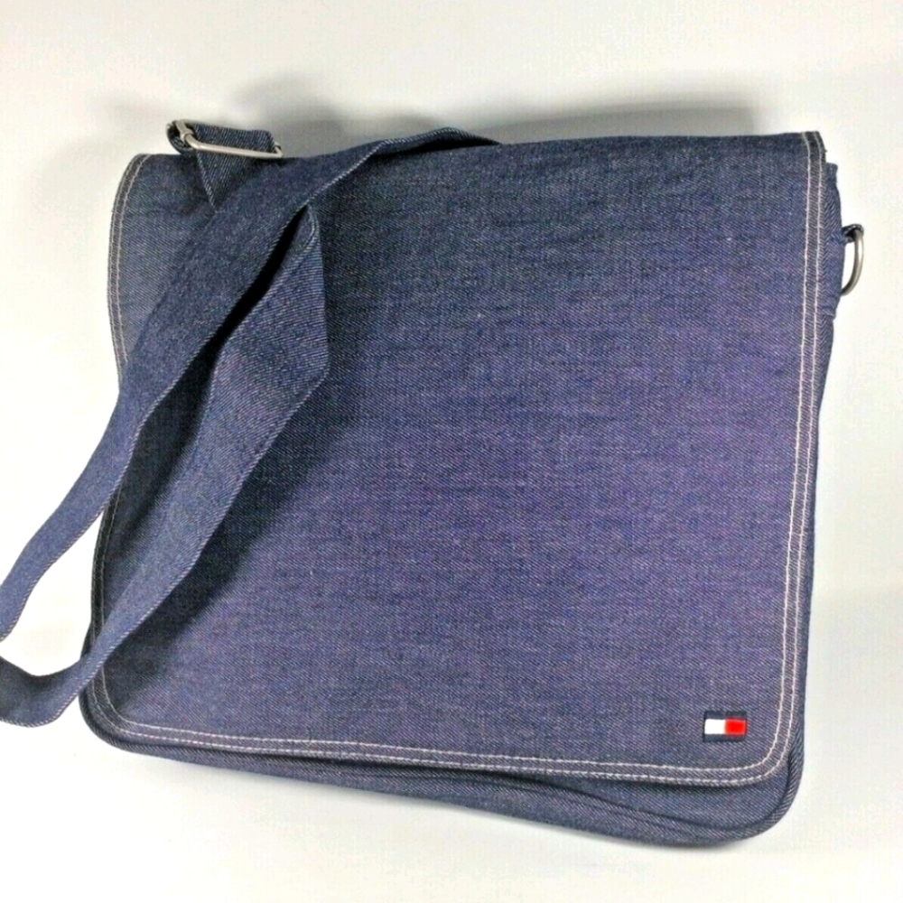 Retro 90s Tommy Hilfiger Jean Messenger Bag - Picture 1 of 9